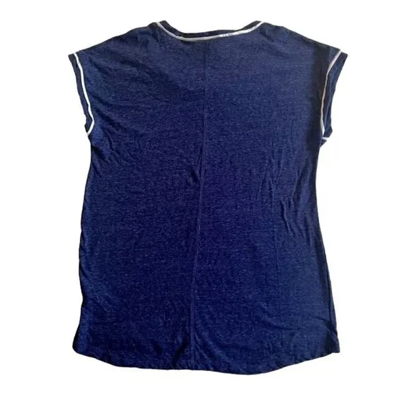 Jones of NY Women's Sleeveless Navy Blue Top with White Piping - Size S - Picture 2 of 4